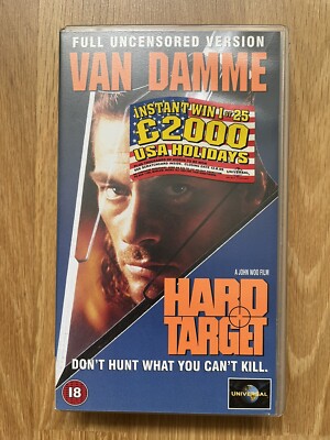 HARD TARGET: FULL Uncensored Version VHS Cassette Tape Video 1993 Very