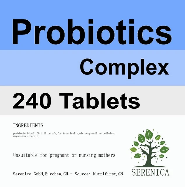Probiotics 100 Billion CFU Potency Digestive x 240 Tablets