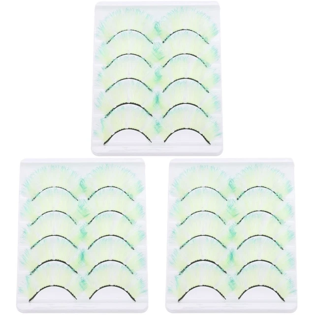 15 Pairs Fluffy Eyelash Colored Neon Lash Extensions Supplies Make