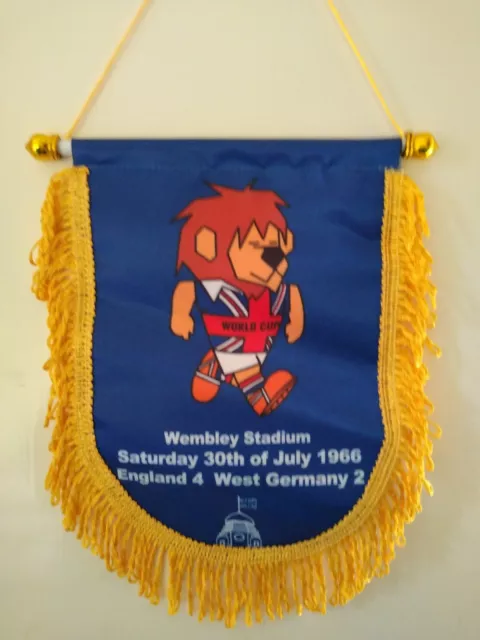 World Cup Willie 1966 World Cup Final Commemorative Pennants @ 9.50p Each