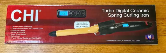 Chi turbo digital ceramic spring curling iron outlet
