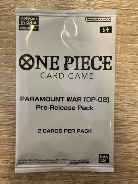 ONE PIECE TCG card OP-02 Japanese Paramount War TCG Sealed X 3 Pack