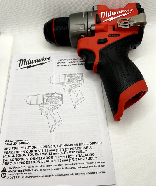 MILWAUKEE M12 FUEL 1/2" Hammer Drill/Driver Gen 3, Tool Only (340420