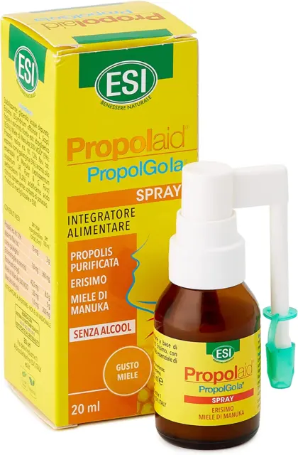 - Propolaid Spray Gola Al Miele Di Manuka, Integratore Alimentare Con Propolis,