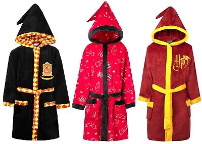 Harry Potter Official Dressing Gown | Ages 5-14 I Extra Soft Hooded Robe