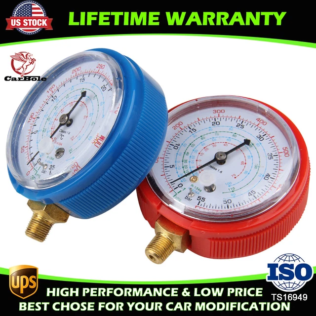 HVAC A/C DIAGNOSTIC High and Low Pressure Gauge PSI KPA Air Conditioner
