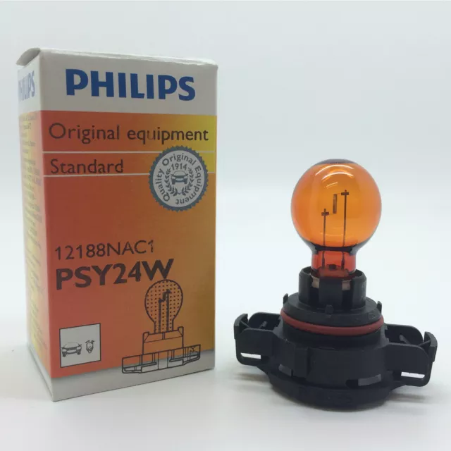 Philips Hypervision 12188 PSY24W Amber Front Indicator Light Bulb Lamp 12V 24W