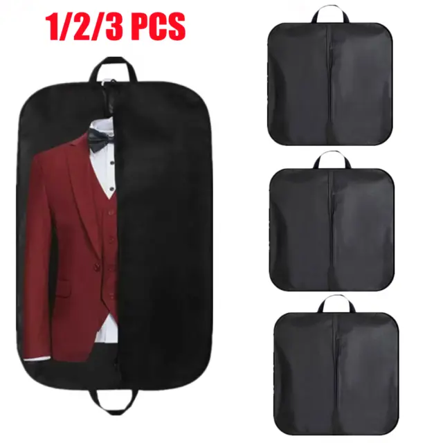 1/2/3xTravel Garment Carrier Bag Suit Coat Clothes Dress Cover Protector Storage