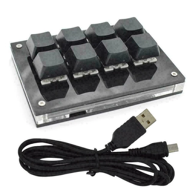 8 KEYS MECHANICAL Keyboard USB Shortcut Programmable For Windows Linux ...
