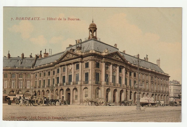 BORDEAUX - Gironde - CPA 33 - Hotel de la Bourse - Carte Couleur