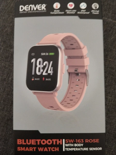 DENVER SW-163 Smartwatch mit Sportarmband - Rose (Bluetooth)