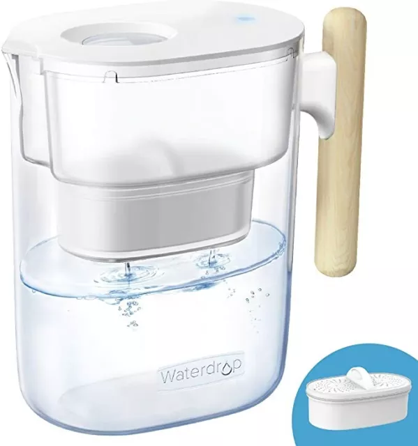 Waterdrop 3.5L Wasserfilter-Kanne mit 1×90 Tage Filterkartusche, Transparent