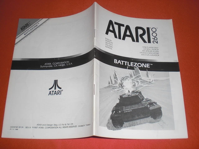 Battlezone Sur Atari 2600 - Version Red Label PAL - Complet Avec Boîte Et Notice - Bon état