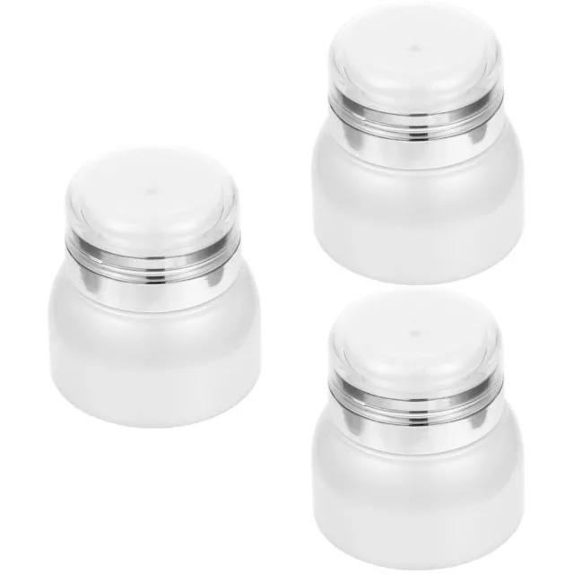 Set of 3 Travel Containers for Toiletries Lotion Bottles Airless Pump Jar Cream