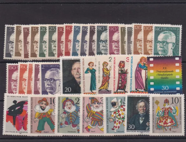 ALLEMAGNE BERLIN ANNEE COMPLETE 1970 DE 36 TIMBRES NEUF** N° 328 à 354 Cote: 43€