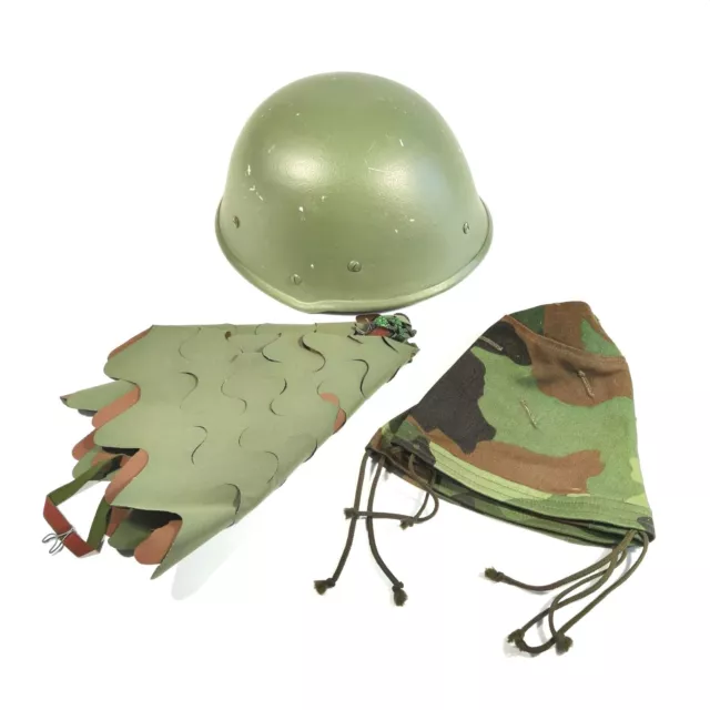 Genuine Yugoslavian Military M89 Helmet with 2 Covers Protective Bulletproof Kit