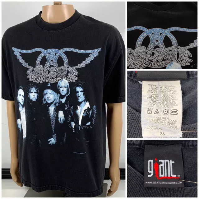 Vintage 1997 Aerosmith Nine Lives World Tour T-Shirt Rock Band Concert 90s XL