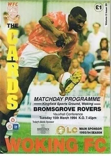 Programme Non League Woking Football Home Programmes - Various Seasons Opponents