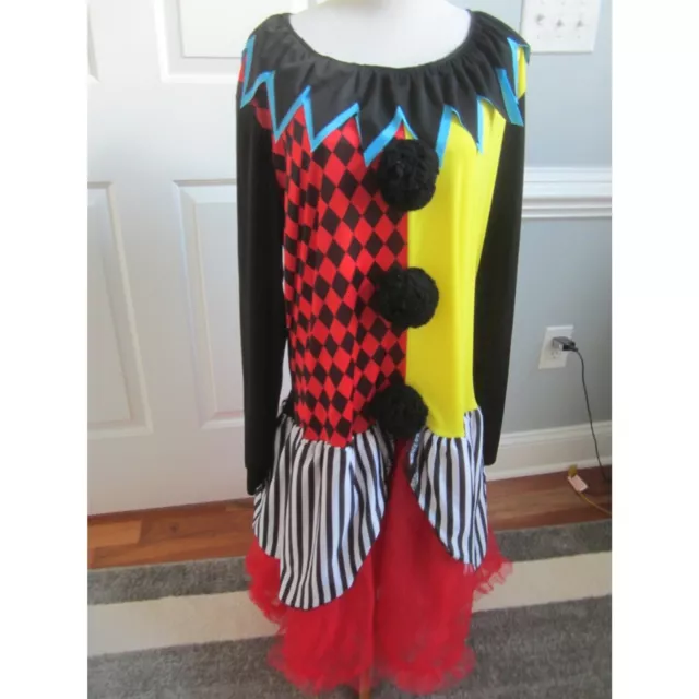 Fun World Freakshow Jester Womens Clown Dress ( No Tights ) Size 1X