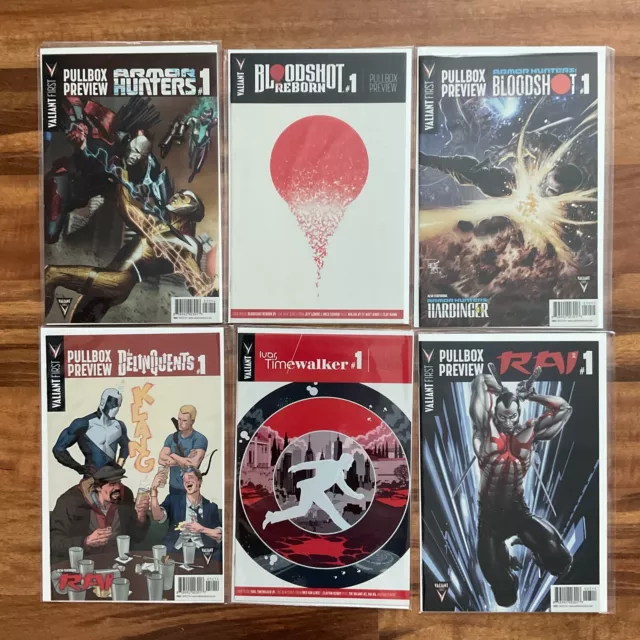 Valiant Comic Pullbox Previews  #1 Lot of 6 Valiant Entertainment Bloodshot Rai