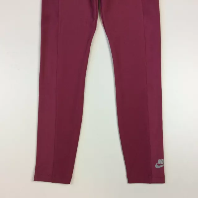 Nike Ladies Uk S Deep Pink 7/8 Length Leggings Activewear Gym Rrp Â£50 Ad 3