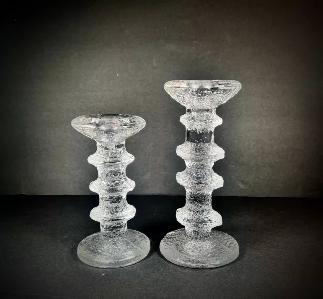 Pair Of Iittala Finland FESTIVO 3 & 4 Ring Candle Holder