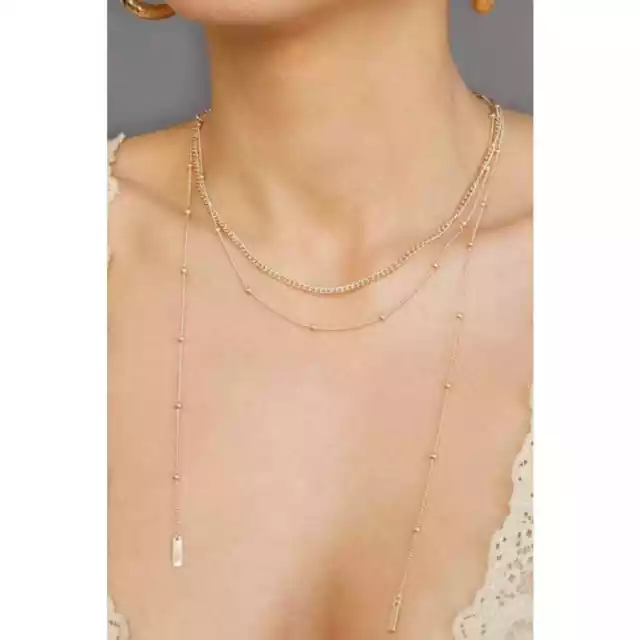 Ettika Revolve Gold Dangling Layer Necklace