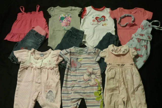 Baby Girl Size 0-3 Months Mixed Fall Clothing Lot