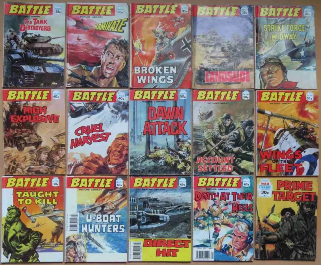 14 Battle picture library magazines in numbers 158 to 335 new format - Job lot 9