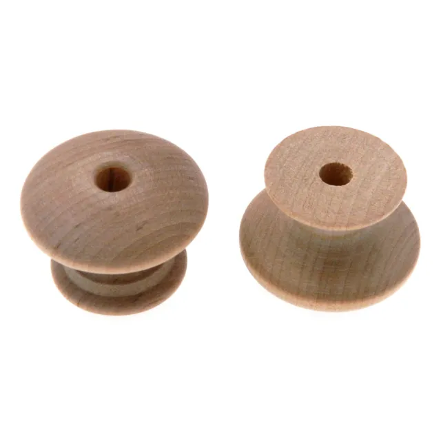 Pair of Hickory Hardware Natural Woodcraft Unfinished Wood Cabinet Knobs P190-UW