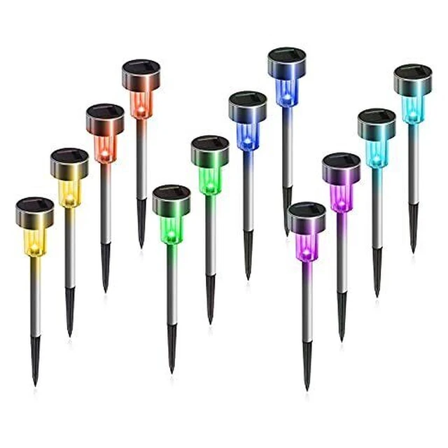 Luces Solares Para Jardín Luces LED Impermeables Para Paisajes, Multicolor