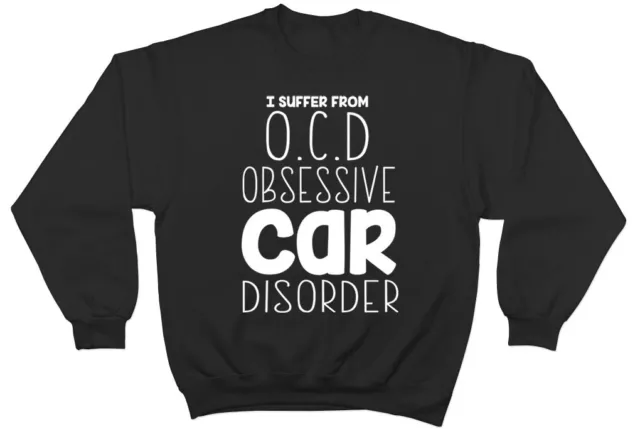 Felpa maglione maglione divertente I Suffer from OCD disturbo ossessivo dell'auto