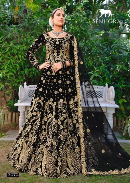 BLACK DESIGNER PARTY Wear Floral Lehenga Choli Bollywood Lengha Wedding  Dress £64.80 - PicClick UK
