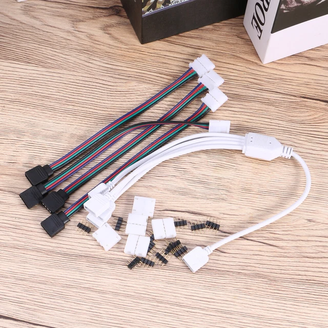 1 Set 10MM 4Pin 4 in 1 LED Schweißfreie Verbindungsleitung für Streifenlampe