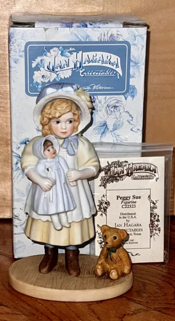 JAN HAGARA "Emily" Girl and Her Baby Doll Gift Limited Edition Figurine VTG 1984