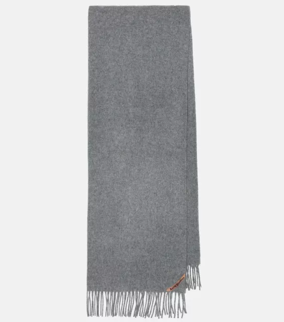 Acne Studios "Canada New" Oversized Wool Scarf in Grey Melange EUC