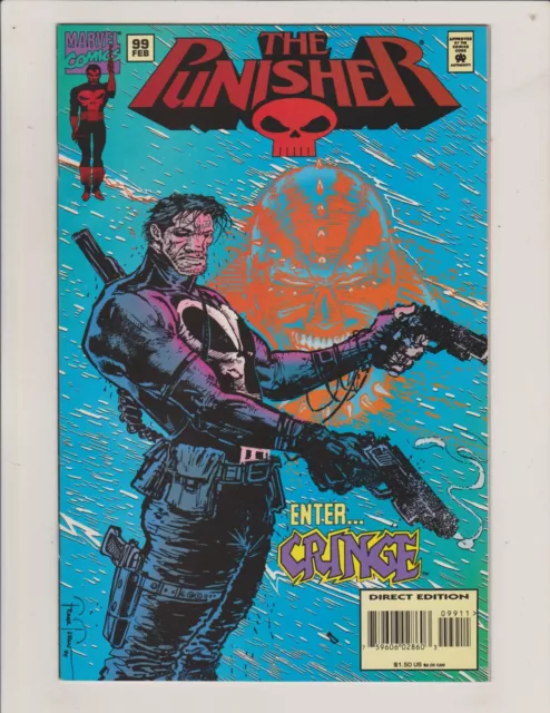 Punisher #99 Marvel 1995 Frank Teran Cover! Enter Cringe! Low Print Run Htf
