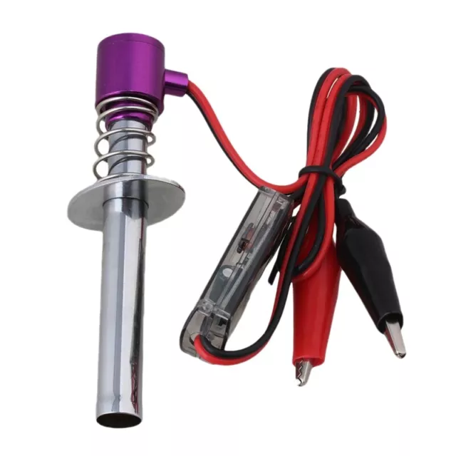 1X(Glow Plug Igniter Upgraded 6V -24V Electronic for Nitro RC Car Purple W8r