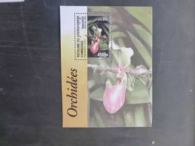 Cambodia 2000 Orchids Mint Stamp Mini Sheet Muh