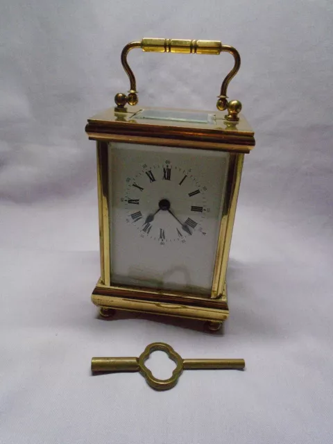 L'epee Timepiece Carriage Clock In Good Working Order With Key