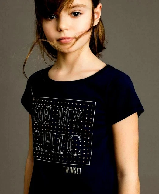Twin Set Top Maglia T-Shirt Bambina Primavera Estate  12 14  Anni  Sconto 50%