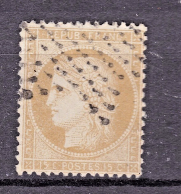 Timbre de France - CERES 1f N°6 Carmin oblitération grille signé Scheller - Collection