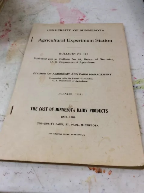 UNIVERSITY OF MINNESOTA AGRICULTURE BULLETIN June 1911 Experiment Station