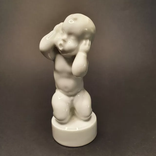 BING and GRONDAHL ear ache boy figurine by Svend Lindhart