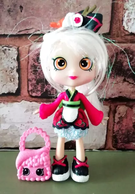 SHOPKINS SARA SUSHI Doll Shoppies Wave 3 Original Clothing Tinsel Hair VGC 8.99 PicClick UK