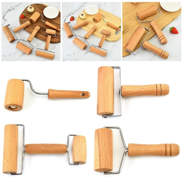 Útiles alfileres rodantes palo de madera para galletas fondant cocina fideos pizza