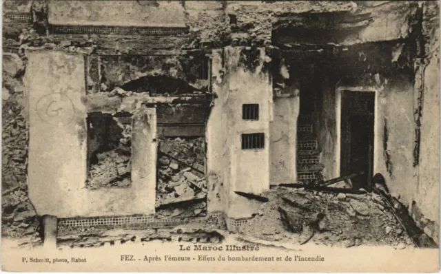 CPA AK FEZ - Bombing and Fire Effects MOROCCO (669633)