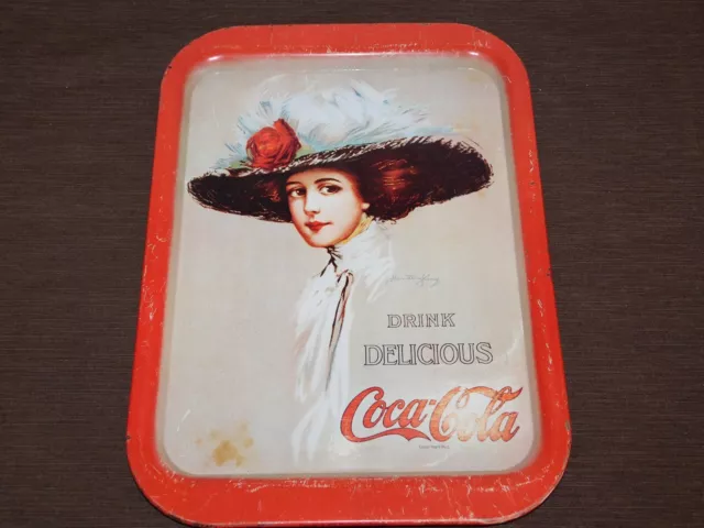 Vintage 1971 Hamilton King Girl Coca Cola Metal Serving Tray
