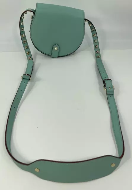 Rebecca Minkoff Skylar Saffiano Women's Studded Green Leather Crossbody Bag