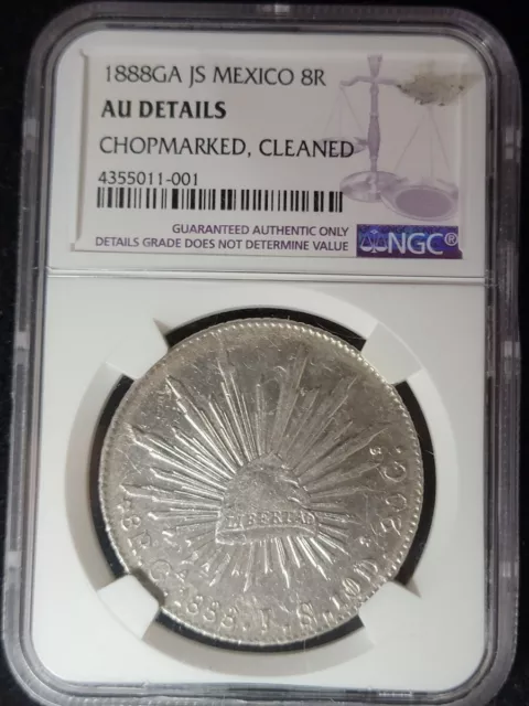 1888 Ga Js 8R NGC AU Details Chopmarked  4355011-001